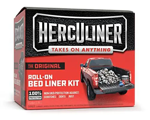 HERCULINER HCL1B8 Roll-on Bed Liner Kit,Black, 1 Gal.