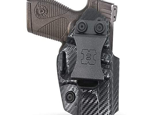 Houston Gun Holsters Concealed Carry Iwb Kydex Holster - by | Lined Inside for Strong Retention and Maximum Protection Reinforced Plastic Clip Carbon Fiber Lightweight Durable Taurus 709 Slim 9/40