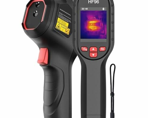 HSFTOOLS HF96 Thermal Camera, Super Resolution 240 x 240, Thermal Imaging Camera with Laser Pointer, 96 x 96 IR Resolution, 25 HZ Infrared Camera,-4°F to 1022°F, 50°FOV, 8h Battery Life Thermal Imager