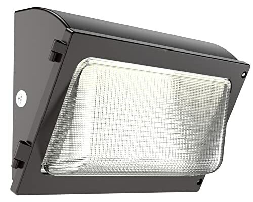 HYPERLITE LED Wall Pack Light 120W with Dusk to Dawn Photocell and Glass Lens LED Security Flood Commercial and Industrial Outdoor LED Wall Lights Out door for House Warehouses UL Listed