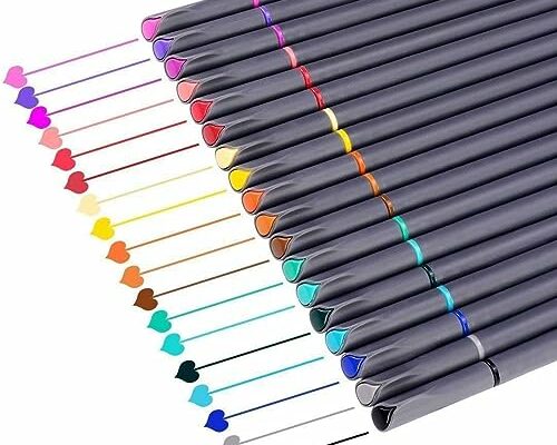 iBayam Journal Planner Pens Colored Pens Fine Point Markers Fine Tip Drawing Pens Fineliner Pen for Bullet Journaling Writing Note Taking Calendar Coloring Art Office School Supplies, 18-Pack