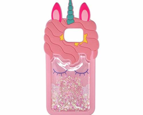 iFunny Quicksand Unicorn Case for Samsung S7/S6, Fashion 3D Cute Cartoon Quicksand Unicorn Bling Stars Kids Girls Women Soft Kawaii Phone Case for Samsung Galaxy S6/ S7 (5.1 inch) (Quicksand Unicorn)