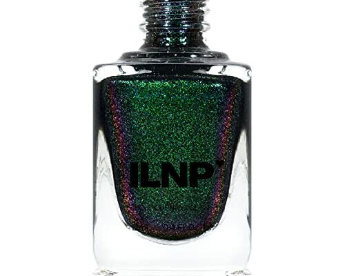 ILNP Salem - Rich Black Green Shimmer Nail Polish