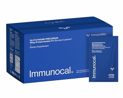 Immunocal® Glutathione Precursor – Whey Protein Isolate, Immune Support, Master Antioxidant, Detox Cleanse + Brain Health | Fat-Free, Sugar-Free, Lactose-Intolerant Friendly | 30 Servings