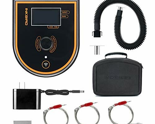 Inkbird WiFi & Bluetooth BBQ Temperature Controller ISC-007BW Kit, Automatic Smoker Fan Controller Grill Thermometer with 3 Probes for Big Green Egg, Kamado, WSM, Kettle, Akorn - Storage Carrying Case