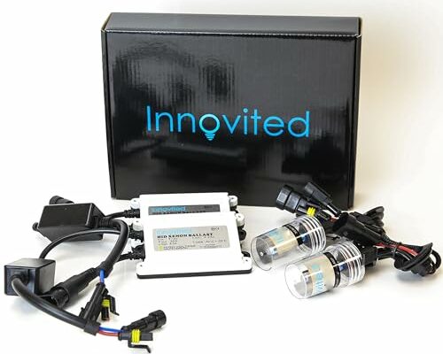 Innovited H11 H9 H8 5000K HID Xenon Bulb x 1 pair bundle with 2 x 55W Platinum Digital Ballast (Prue White)