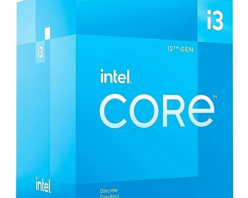 Intel® Core™ 12th Gen i3-12100F desktop processor, featuring PCIe Gen 5.0 & 4.0 support, DDR5 and DDR4 support. Discrete graphics required.