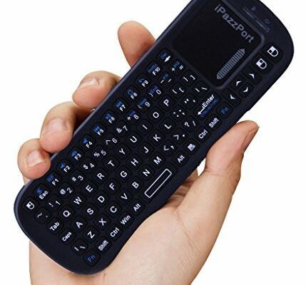 iPazzPort 2.4G Mini Wireless Keyboard with Touchpad Mouse Combo, Lightweight Portable Keyboard Controller, Compatible with Android TV Box/PC/Tablets/PS4/Raspberry Pi 3/HTPC KP-810-19S