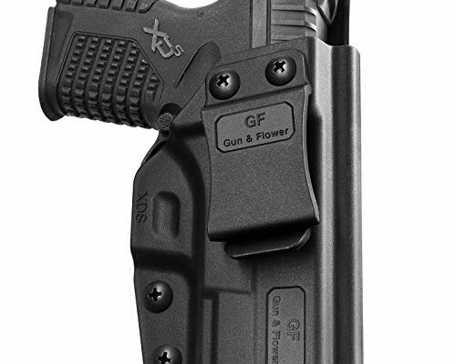 IWB Holster Compatible with Springfield XD-S 3.3" 9mm/.40S&W/.45 ACP, Inside Waistband Polymer Holster Fits Springfield XD-S Concealed Carry Gun Holster |Adj. Cant&Retention Adj.Belt Clip Black