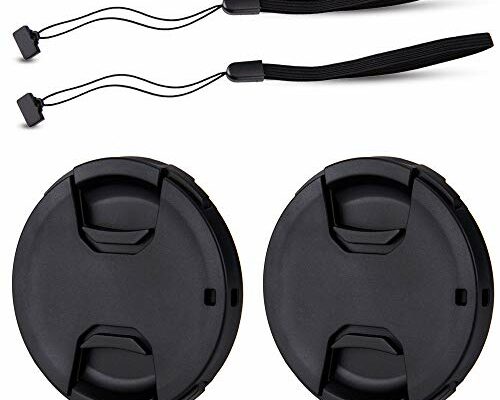 JJC 2-Pack 58mm Front Lens Cap Cover for Canon EOS Rebel T7 T6 T5 T100 4000D T8i T7i T6s T6i T5i T4i T3i T2i T1i SL3 SL2 SL1 XSi XTi with EF-S 18-55mm Kit Lens and other Lenses with 58mm Filter Thread