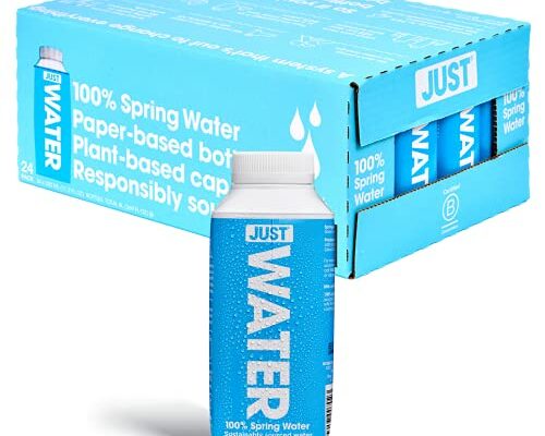 JUST Water - 100% Spring Water, Naturally Alkaline, 8.0 pH - Plant-Based, BPA Free, Sustainable and Fully Recyclable Boxed Water Bottle - Eco-Friendly - 11.2 Fl Oz (Pack of 24)