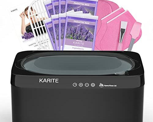 KARITE Paraffin Wax Machine for Hands and Feet with Auto Open Lid, Paraffin Bath,20Min Fast Wax Meltdown, Precision Temperature Control, 4500ml Paraffin Warmer with 8Pack Refills