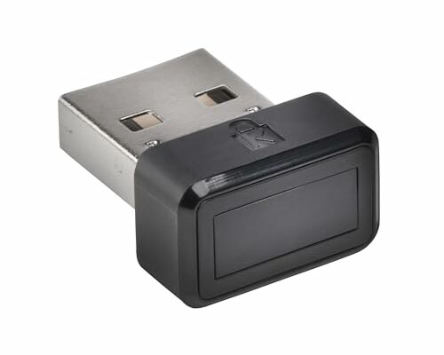 Kensington VeriMark USB Fingerprint Key Reader - Windows Hello, FIDO U2F, Anti-Spoofing (K67977WW),Black