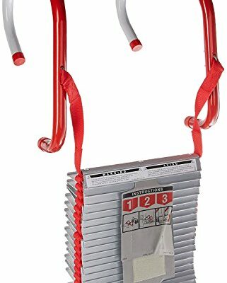 Kidde Fire Escape Ladder, 3-Story Rope Ladder, Extends to 25-Feet, Anti-Slip Rungs