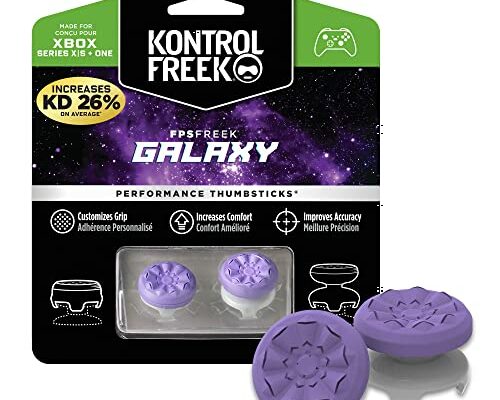 KontrolFreek FPS Freek Galaxy Purple for Xbox One and Xbox Series X Controller | 2 Performance Thumbsticks | 1 High-Rise, 1 Mid-Rise | Purple