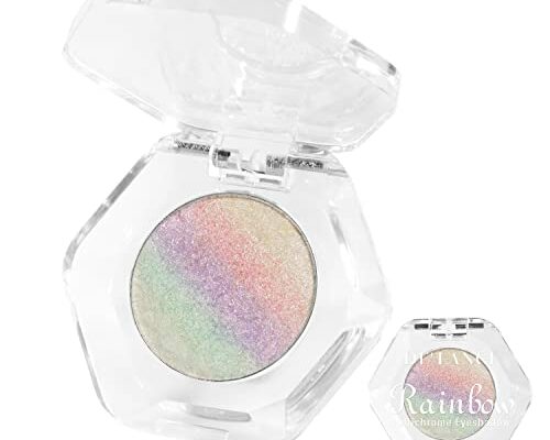 La Catrina Newest Glitter Eyeshadow, DE'LANCI Multichrome Eyeshadow Shimmer Powder, Intense Metallic Color Shift Chameleon Palette, Holographic Sparkle Rainbow Highlighter Eye Makeup (1.5 g)