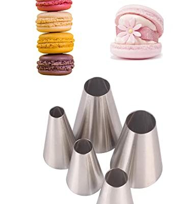 Large Round Icing Tips,Macaron Piping Tips,Round Decorating Tips for Frosting Filling Cake Cupcake Cookies Dessert Cream