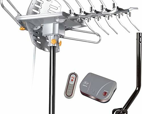 LAVA HD-2605 Ultra Remote Controlled Antenna with J-2012 J-Pole. HD / 4K Digital Antenna with 125 Mile Range