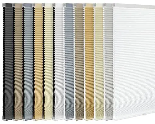 LazBlinds Cordless Cellular Shades, Light Filtering Honeycomb Shade Pleated Blinds for Windows Size 24'' W x 64'' H, White