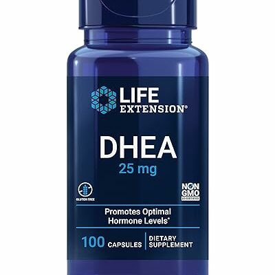 Life Extension DHEA 25 mg – Supplement for Hormone Balance, Immune Support, Sexual Health, Bone & Cardiovascular Health and Anti-Aging and Mood Support – Gluten-Free, Non-GMO – 100 Capsules