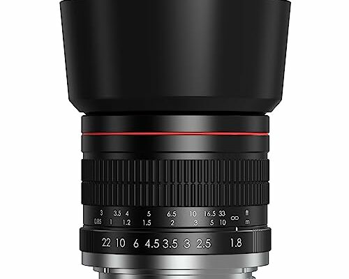 Lightdow 85mm F1.8 Medium Telephoto Manual Focus Full Frame Portrait Lens for Canon EOS Rebel T8i T7i T7 T6 T3i T2i 4000D 2000D 1300D 850D 800D 600D 550D 90D 80D 77D 70D 50D 6D 5D etc