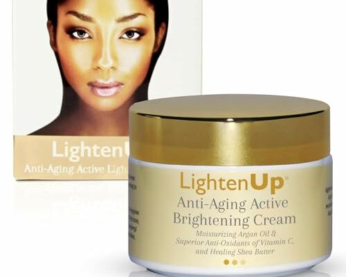 LightenUp Anti-Aging, Skin Brightening Cream - 4.4 fl oz / 100 ml - with Argan Oil and Shea Butter