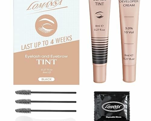 Lomansa Lash Color Kit - Professional Eyelash and Brow Color with Natural Black Effects, Safe & Easy to Use 8ml