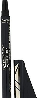 L'Oreal Paris Makeup Infallible Flash Cat Eye Waterproof Liquid Eyeliner, Black, 0.44 oz.