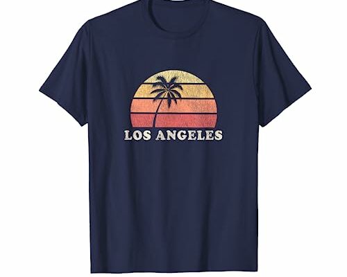 Los Angeles CA Vintage 70s Retro Throwback Design T-Shirt