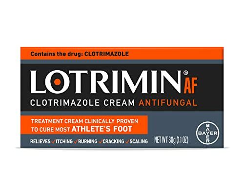 Lotrimin AF Cream: Athlete's Foot 1% Clotrimazole Antifungal Treatment, Clinically Proven Effective, 1.1 Ounce (New Look)