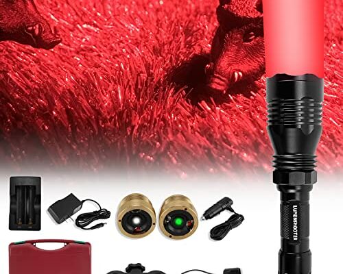 LUMENSHOOTER LS250 Varmint Hunting Light Kit, Green Red White All in One Predator Light for Coyote, Hog, Fox