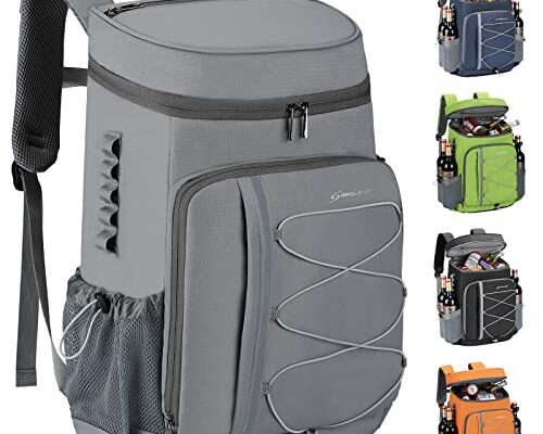 Maelstrom 35 Can Backpack Cooler Leakproof,Insulated Soft Cooler Bag,Beach / Camping Cooler,Ice Chest Backpack for Travel, Grocery Shopping,Kayaking,Fishing,Hiking,Orange