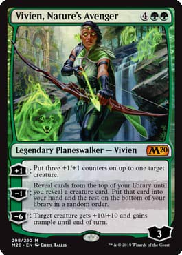 Magic: The Gathering - Vivien, Nature's Avenger - Foil Planeswalker Deck Exclusive - Core Set 2020