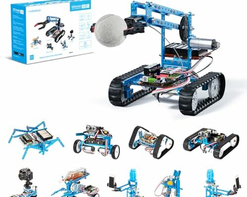 Makeblock mBot Ultimate 10 in 1 Robot Building Toys, Robotics Kit App Remote Control Robot Toys Compatible with Arduino C & Raspberry Pi, STEM Educational DIY Robot Arm Kit Gift for Teenagers & Adults