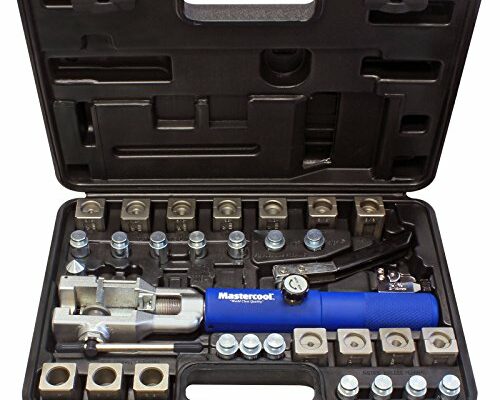 Mastercool 72475-PRC Universal Hydraulic Flaring Tool Set with Tube Cutter, Blue and Silver