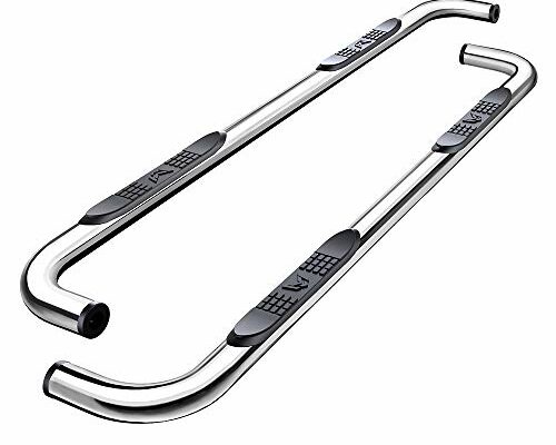 MaxMate 3" Nerf Bars Compatible with 1999-2018 Chevy Silverado GMC Sierra 1500 2500 LD; 2001-2019 2500 3500HD; 2019 LD/Limited (Exclude SS) | Double Cab | WB2C35007 | Side Step Rails Running Boards