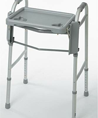 Medline Guardian Walker Flip Tray, Gray, 1 Count