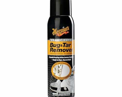 Meguiar's Heavy Duty Bug & Tar Remover - Quick Bug Remover and Tar Remover Spray - Pro Strength Clear Coat Safe Technology with Powerful Foaming Action to Loosen Stuck Bugs, 15 Oz Aerosol