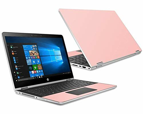 Mightyskins Skin Compatible with Hp Pavilion X360 15.6" (2018) - Solid Blush | Protective, Durable, and Unique Vinyl Decal Wrap Cover | Easy to Apply, Remove, and Change Styles | Made in The USA