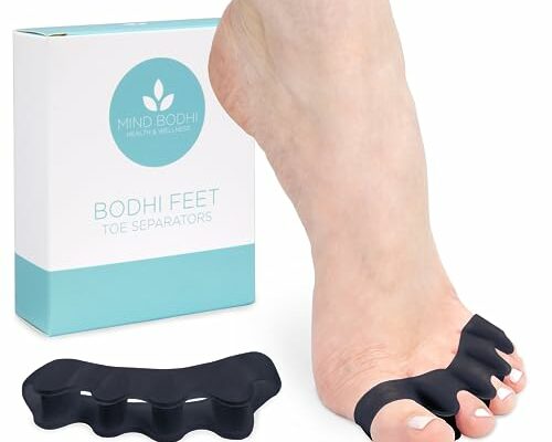 Mind Bodhi Toe Separators: Correcting Bunions and Restoring Toes to Their Original Shape (For Men and Women, Toe Spacers, Bunion Corrector) - Black