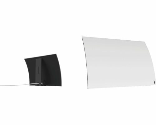 Mohu Curve 50 TV Antenna Indoor Amplified 50 Mile Range Modern Design 4K-Ready HDTV Premium Materials for Performance