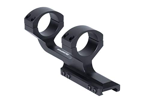 Monstrum Slim Profile Series Offset Cantilever Picatinny Scope Mount | 1 inch diameter | Black