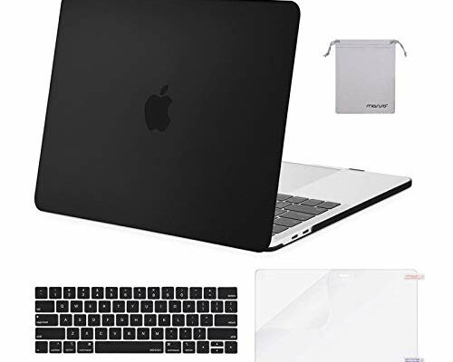 MOSISO Compatible with MacBook Pro 13 inch Case M2 2024, 2023, 2022-2016 A2338 M1 A2251 A2289 A2159 A1989 A1708 A1706, Plastic Hard Shell&Keyboard Cover&Screen Protector&Storage Bag, Black