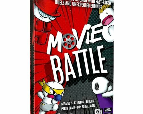 Movie Battle Card Game: Fast Paced Duels and Unexpected Endings - A Movie Party Game for The Whole Family Kids Teens - Easy to Learn - Unlimited Play - Simple Setup - Ages 7+