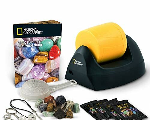 NATIONAL GEOGRAPHIC Starter Rock Tumbler Kit - Durable Leak-Proof Rock Polisher for Kids - Complete Rock Tumbling Kit - Geology Hobby Science Kit, Rocks & Crystals for Kids (Amazon Exclusive)