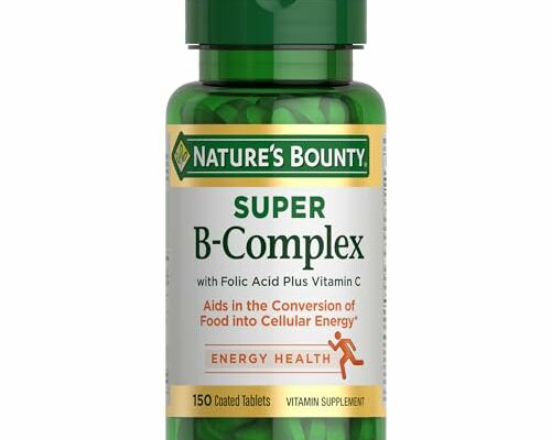 Nature's Bounty Super B Complex with Vitamin C & Folic Acid, Immune & Energy Support, 150 tablets