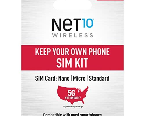 Net10 Prepaid Sim Card Kit (Verizon Network), White, NTATKTMCNA-TRI