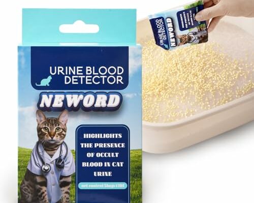 NEWORD Cat Litter Additive Urine Health Monitor Cat Urinary Tract Health Indicator Particles Hematuria Color-Changing Works with All Cat Litters