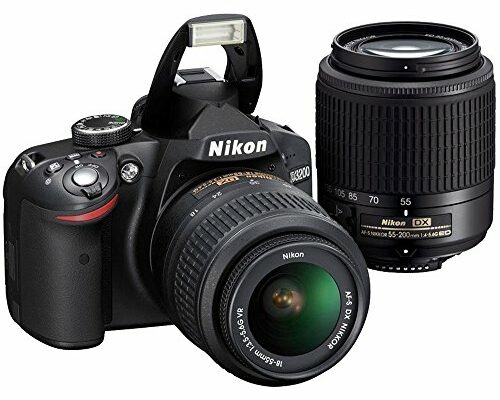 Nikon D3200 24.2 MP CMOS Digital SLR with 18-55mm VR and 55-200mm Non-VR DX Zoom Lenses