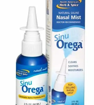 NORTH AMERICAN HERB & SPICE SinuOrega - 2 fl. oz. - All-Natural Nasal Spray - Oregano Oil & Sage to Support Healthy Sinus Response - Non-GMO, Alcohol Free, No Chemical or Synthetic Additives